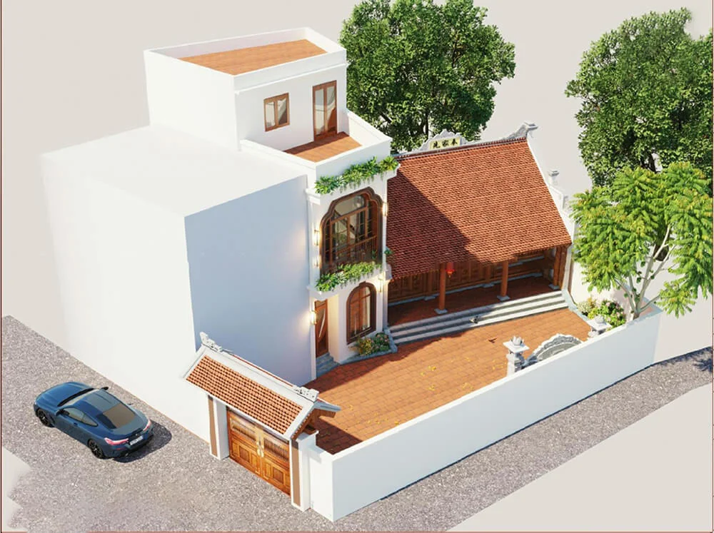 Kết hợp với nhà cao tầng