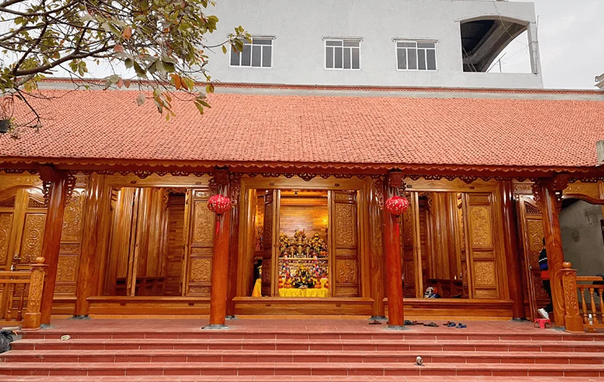 Các mẫu nhà gỗ 5 gian thông hiên phổ biến