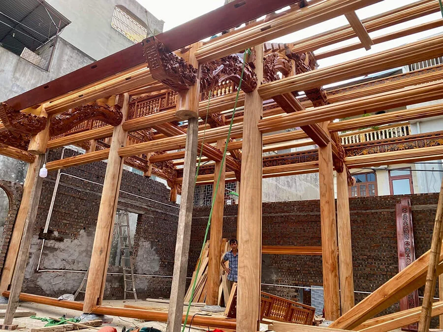 Dự toán giá nhà gỗ xoan 3 gian, 5 gian chi tiết nhất 2025