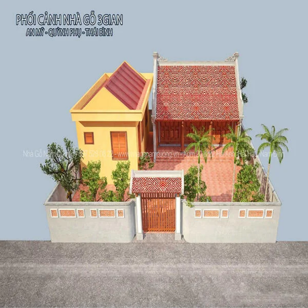 Lắp dựng căn nhà gỗ 3 gian tại Quỳnh Phụ, Thái Bình – Hiện thực hóa giấc mơ của gia chủ