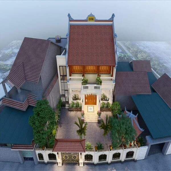 Nhà gỗ 3 gian trên tầng 2: Sự kết hợp giữa kiến trúc truyền thống và hiện đại